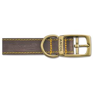 ANCOL 14inch / 35cm TIMBERWOLF LEATHER COLLAR SABLE Image 1