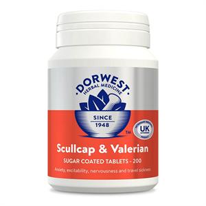 DORWEST VETERINARY SCULLCAP & VALERIAN 200 TABLETS Image 1