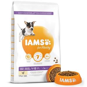 IAMS for Vitality Puppy Small & Medium Dog Food with Fresh chicken 12kg Image 1