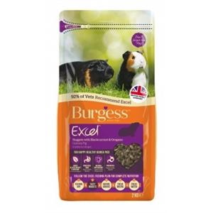 BURGESS EXCEL GUINEA PIG FOOD NUGGETS BLACKCURRANT & OREGANO 2KG Image 1