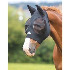 SHIRES STRETCH FLY MASK - BLACK Image 1