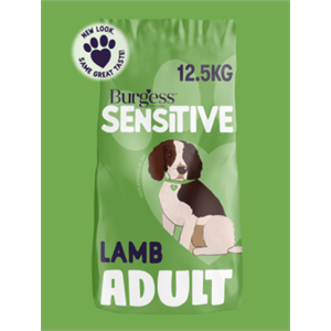 BURGESS SENSITIVE LAMB AND RICE ADULT DOG FOOD 12.5KG - OUT OF DATE Image 1