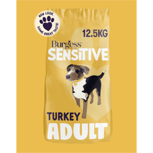BURGESS SENSITIVE TURKEY AND RICE ADULT DOG FOOD 12.5KG  OUT OF DATE Image 1