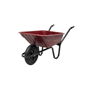 Shire 90L Wheelbarrow Pneumatic Burgundy Image 1