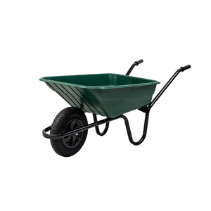 Shire 90L Wheelbarrow Pneumatic Green Image 1