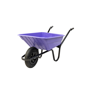 Shire 90L Wheelbarrow Pneumatic Lilac Image 1