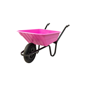 Shire 90L Wheelbarrow Pneumatic Pink Image 1