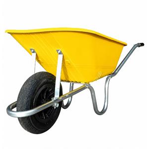 YELLOW 110 LTR WHEELBARROW Image 1