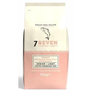 SEVEN GRAIN FREE DOG FOOD - Senior Trout, Salmon, Sweet Potato & Asparagus 12kg Image 1