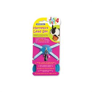 ANCOL RABBIT/SMALL ANIMAL HARNESS SET BLUE Image 1
