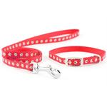 ANCOL SMALL BITE PUPPY NYLON COLLAR & LEAD SET RED thumbnail