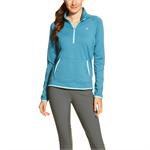 ARIAT BALLARD LADIES HALF ZIP FLEECE - TEAL thumbnail