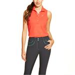 ARIAT PRIX LADIES SLEEVELESS POLO - FLAME thumbnail