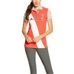 ARIAT TARYN LADIES SHORT SLEEVE POLO - FLAME thumbnail