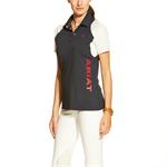 ARIAT TEAM CAMBRIA LADIES SHORT SLEEVE POLO - NAVY thumbnail