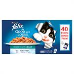 FELIX As Good as it Looks Pouch Ocean Feasts Variety Pack 40 x100G Thumbnail Image 2