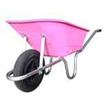 PINK 110 LTR WHEELBARROW SINGLE PNEUMATIC WHEEL thumbnail