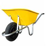 YELLOW 110 LTR WHEELBARROW thumbnail
